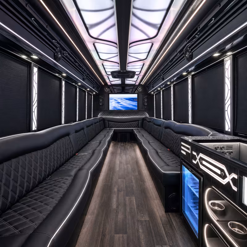 40 Passenger Party Bus Interior