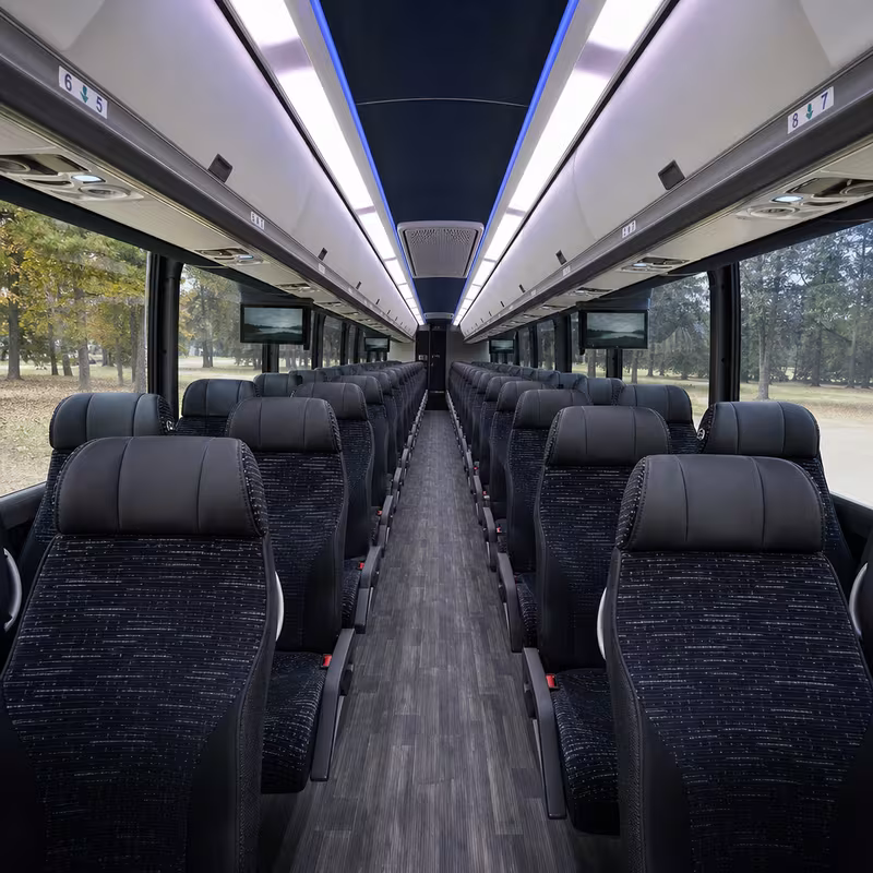 40-56 Passenger Charter Bus Interior