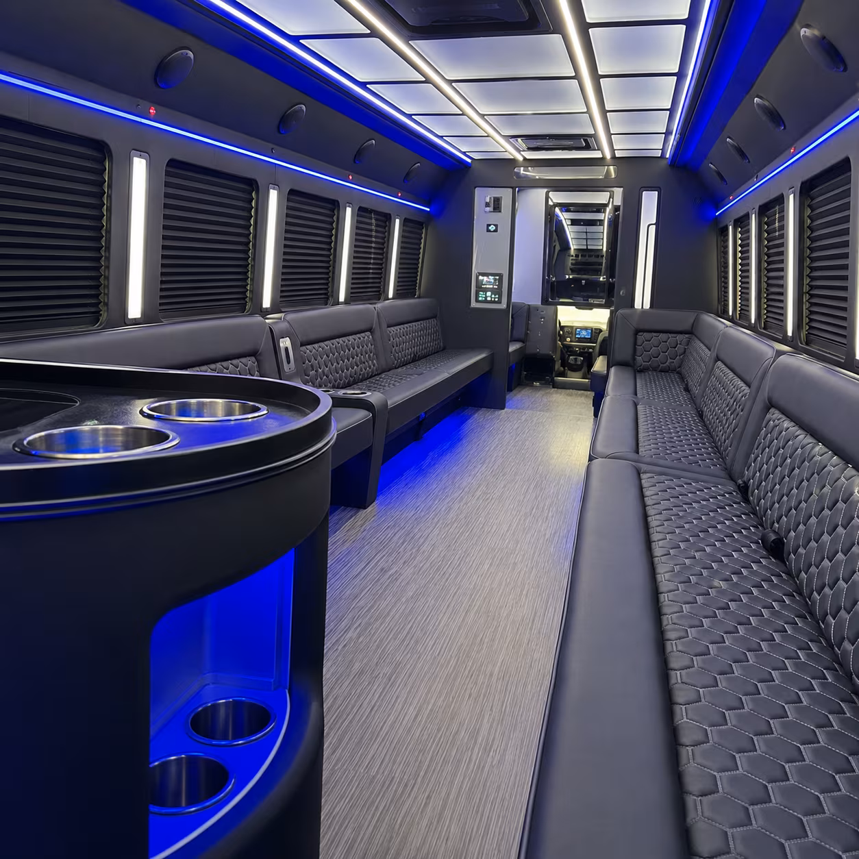 Long Beach Bachelor & Bachelorette Transportation party bus exterior