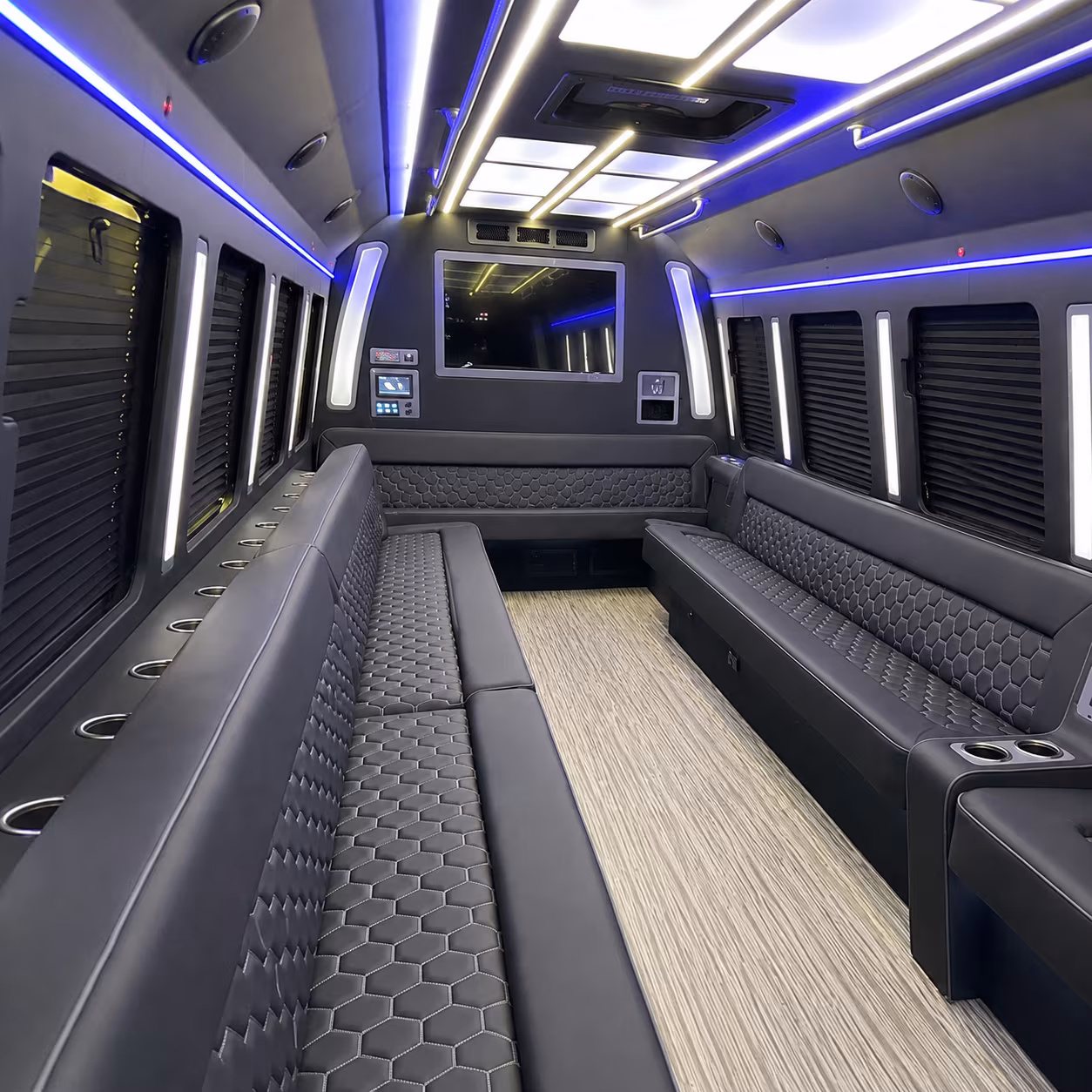 Long Beach Birthday, Sweet 16, & Quinceañera Transportation party bus exterior