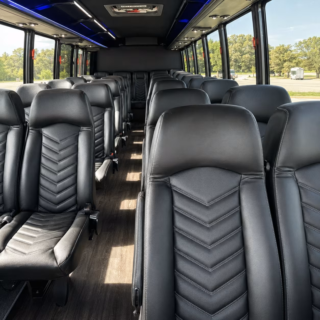 Long Beach Corporate Transportation party bus exterior