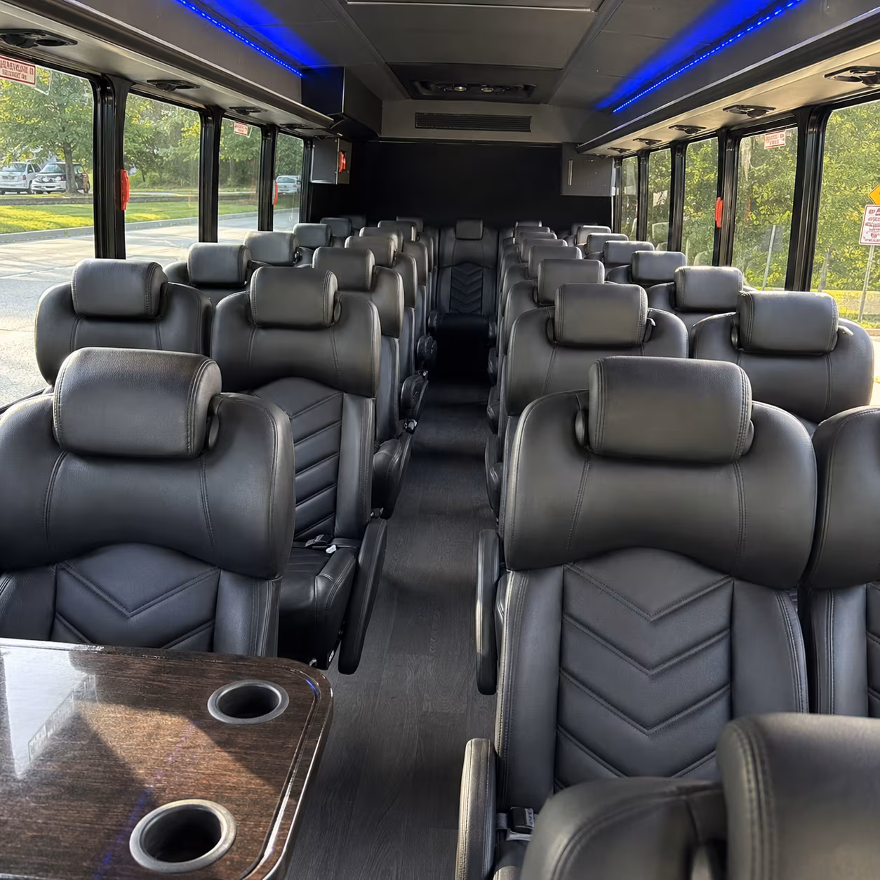 Long Beach Corporate Transportation party bus exterior