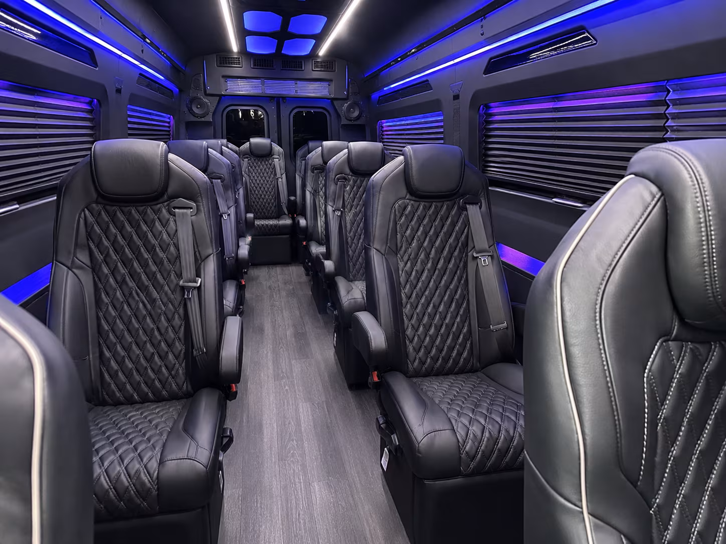 Long Beach Corporate Transportation party bus exterior