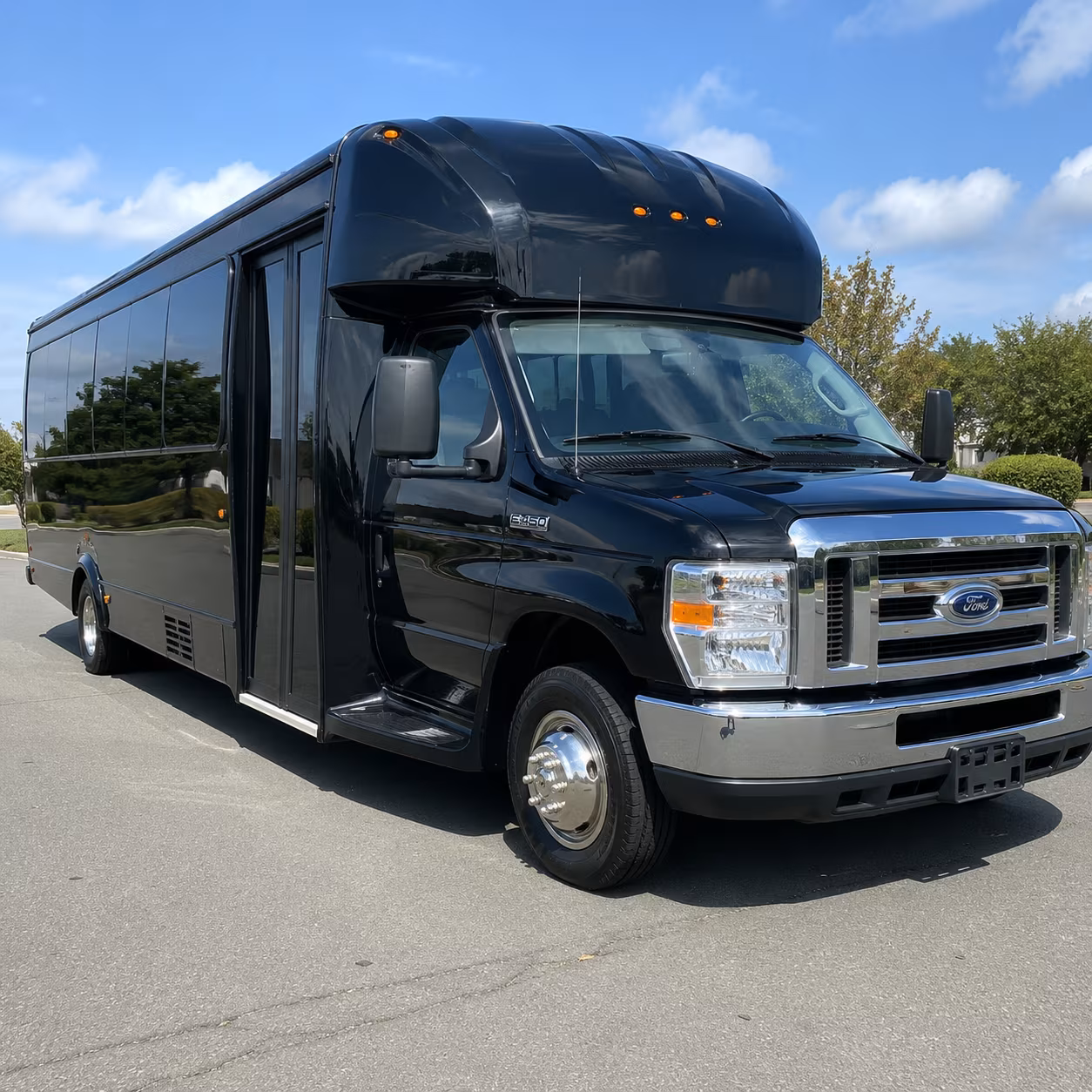 Long Beach Private Event Transportation party bus exterior