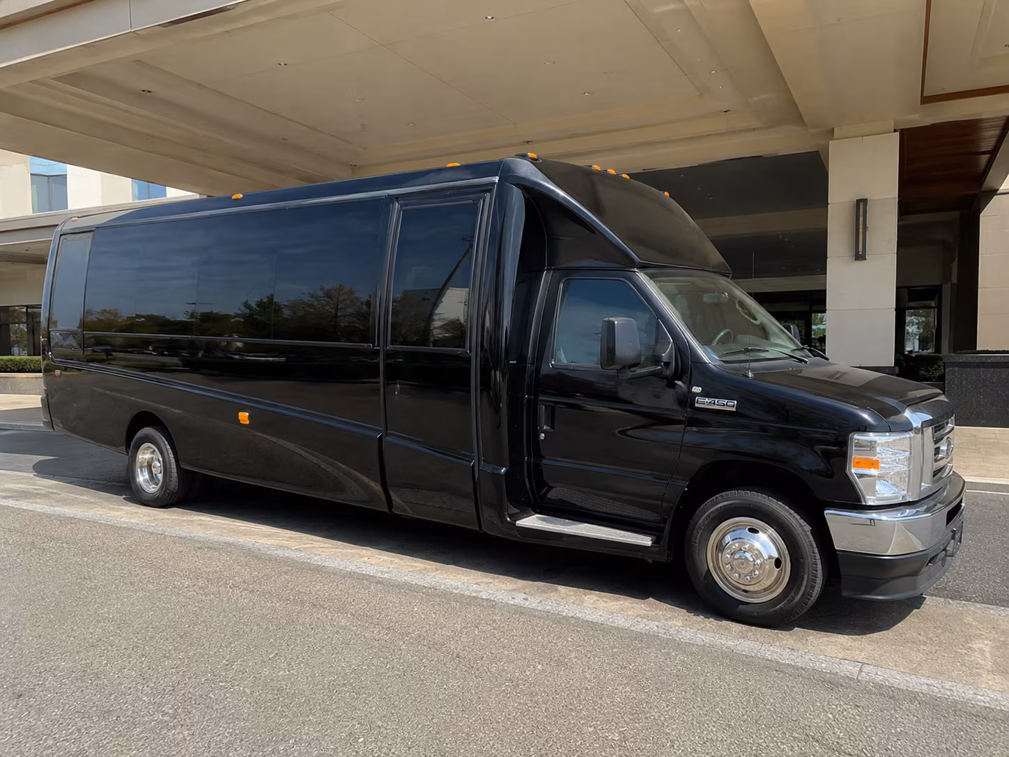 Long Beach Private Event Transportation party bus exterior