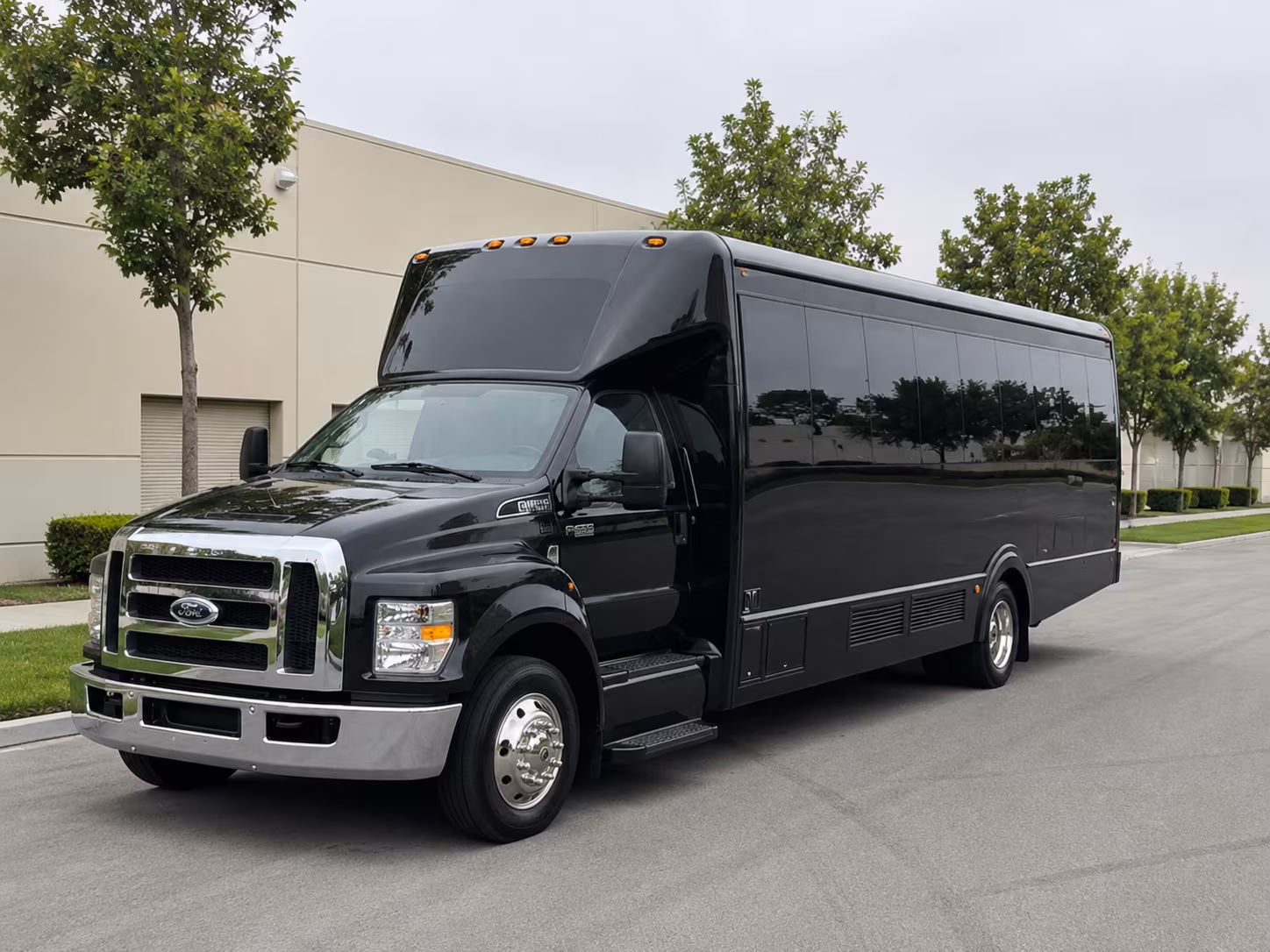 Long Beach Prom & Homecoming Transportation party bus exterior