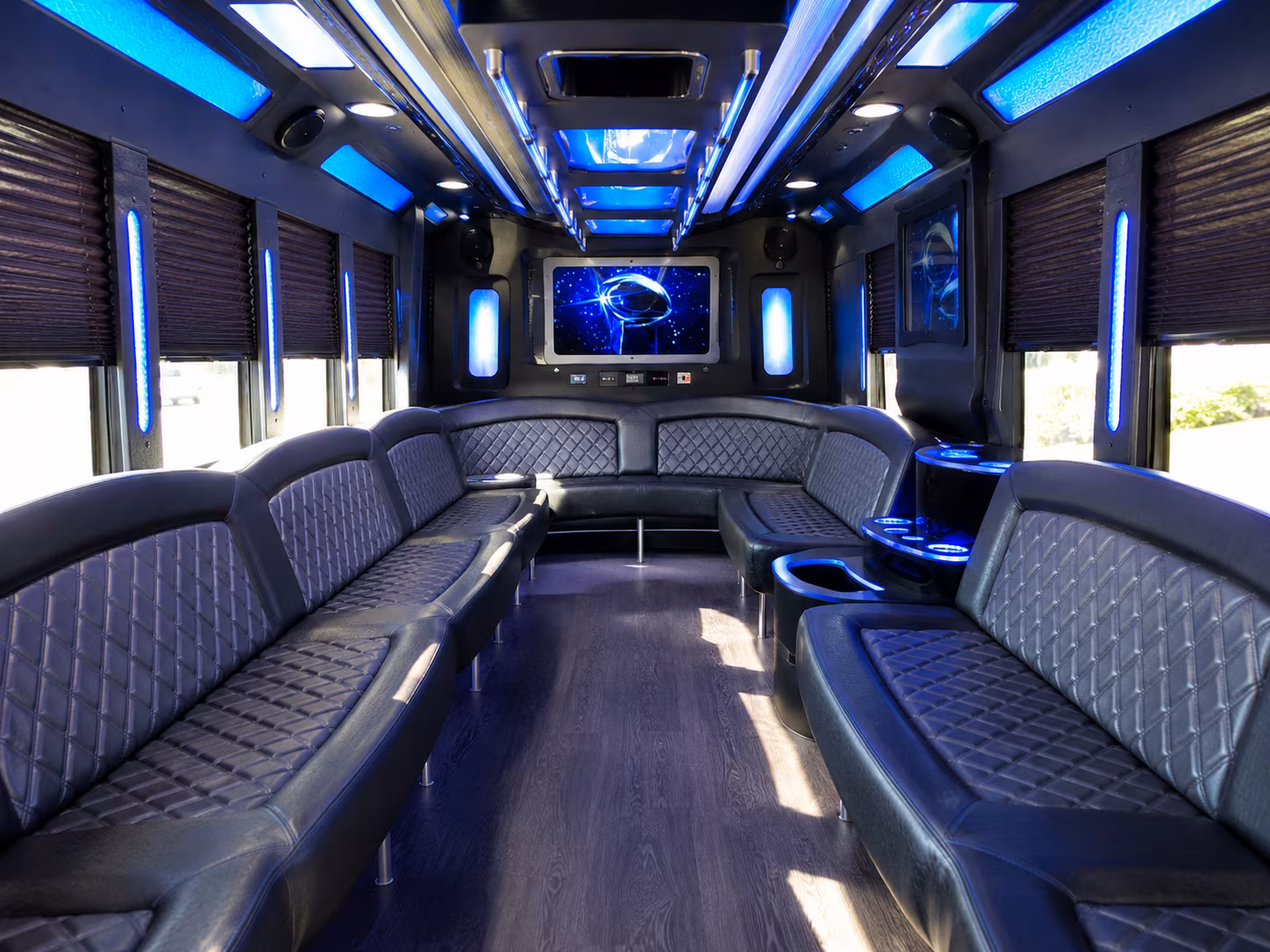 Long Beach Prom & Homecoming Transportation party bus exterior