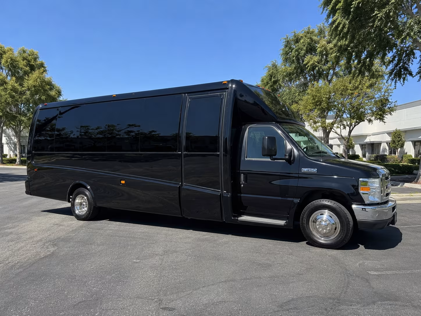 Long Beach Prom & Homecoming Transportation party bus exterior