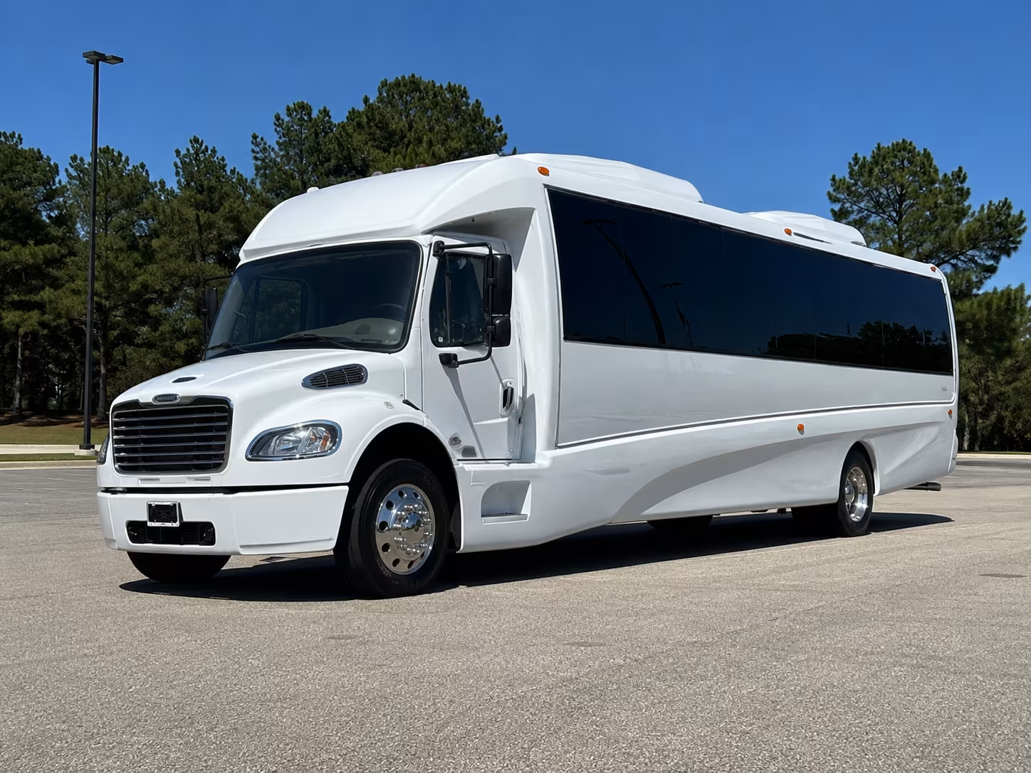 Long Beach Sporting Event Transportation party bus exterior