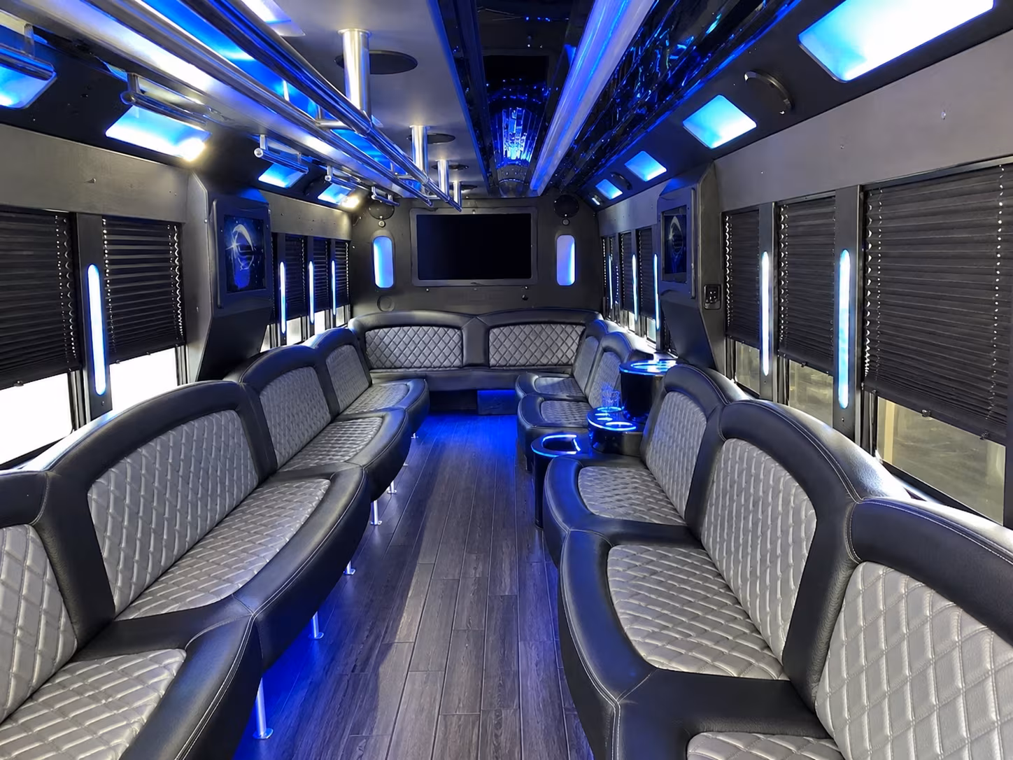 Long Beach Sporting Event Transportation party bus exterior