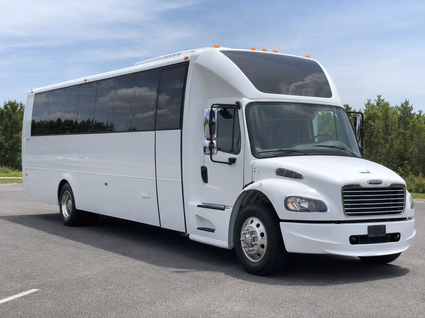 Long Beach Wedding Transportation party bus exterior