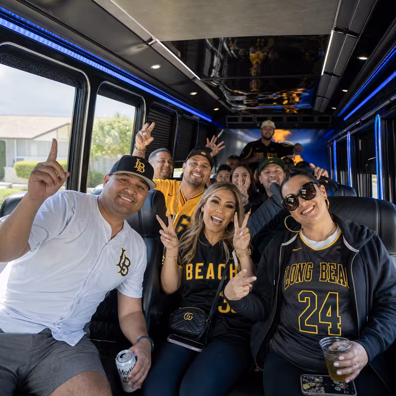 Long Beach Sporting Event Transportation fleet vehicle