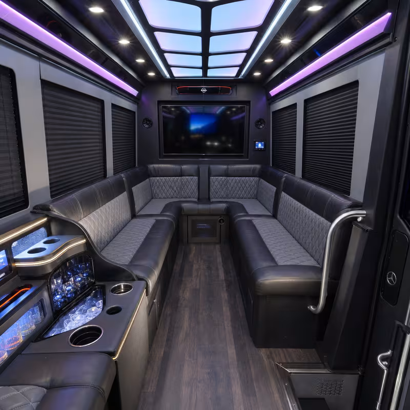 14 Passenger Sprinter Limo Interior