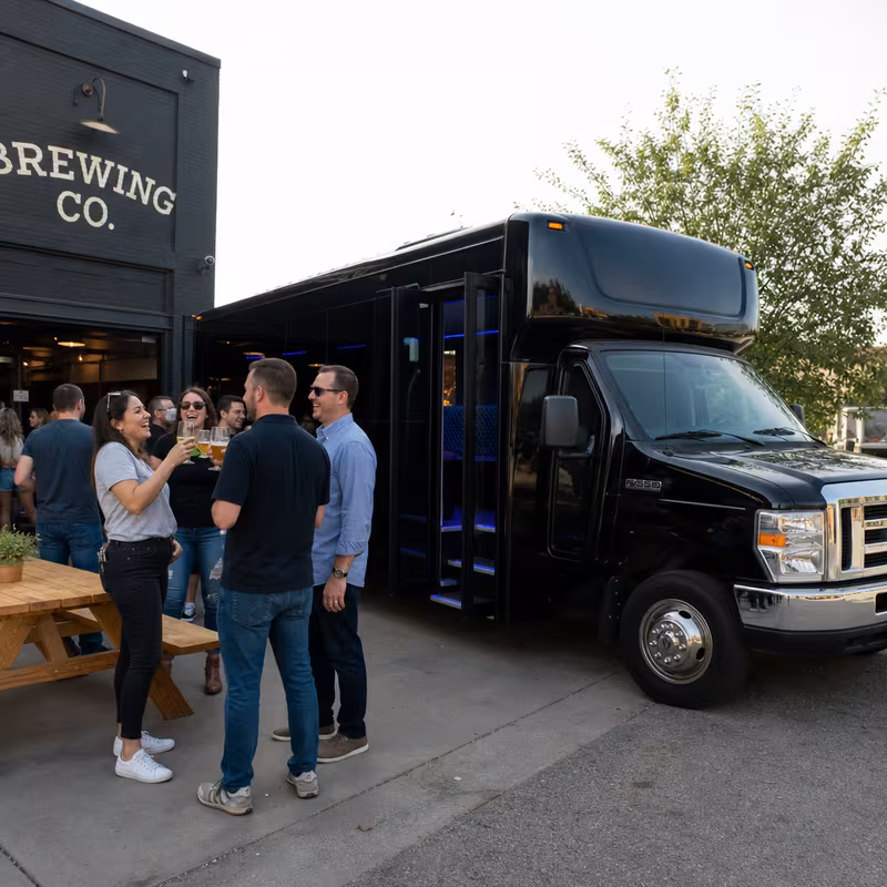 Long Beach Winery & Brewery Tour Transportation fleet vehicle